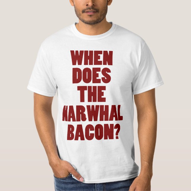 Camiseta Cuando hace la pregunta de Reddit del tocino de (Anverso)