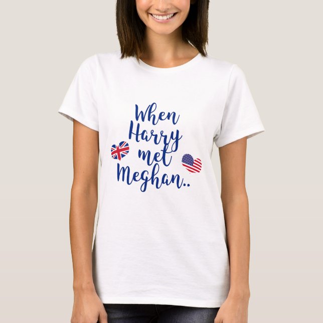 Camiseta Cuando Harry conoció a Meghan | Boda Real Divertid (Anverso)
