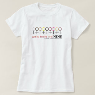 Camiseta Cuando hay nueve cita de Ginsburg RBG de la