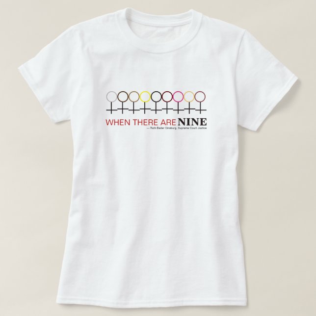 Camiseta Cuando hay nueve jueces Ginsburg RBG cita (Diseño del anverso)