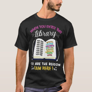 Camiseta Cuando Introduzca Esta Biblioteca Leyendo Lecturas