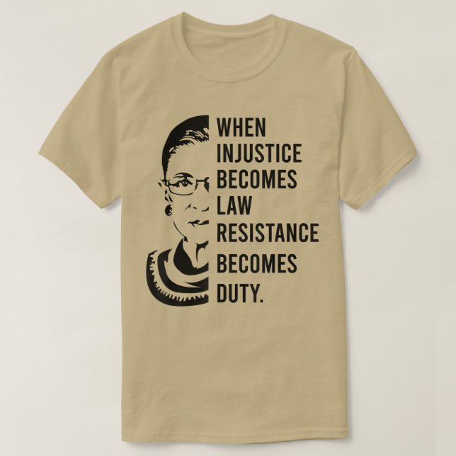 Camiseta Cuando la injusticia se convierte en deber, la res (Diseño del anverso)