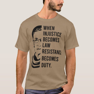 Camiseta Cuando la injusticia se convierte en deber, la res