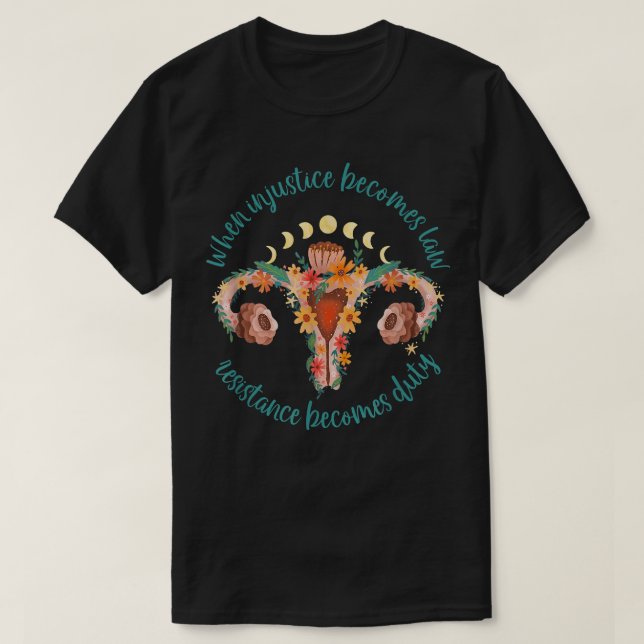 Camiseta Cuando la injusticia se convierte en deber, la res (Diseño del anverso)