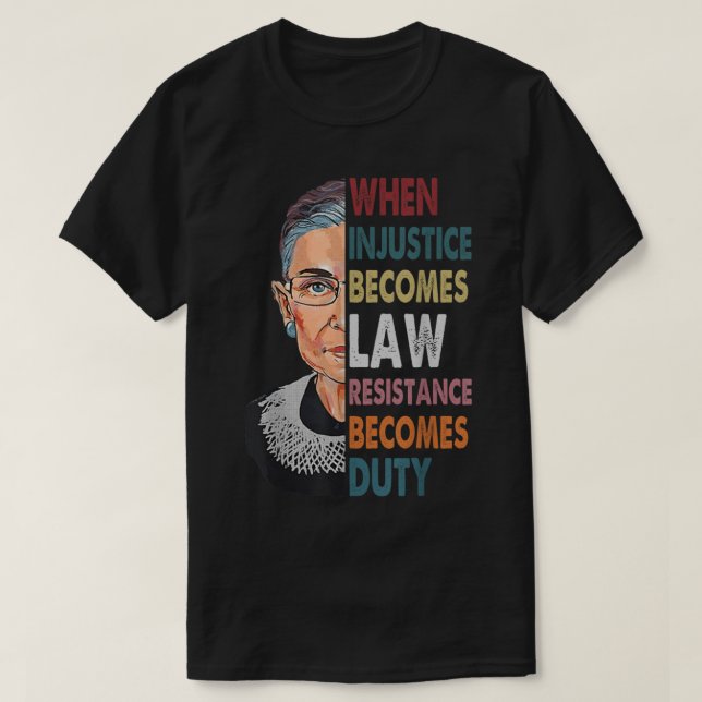 Camiseta Cuando la injusticia se convierte en deber, la res (Diseño del anverso)