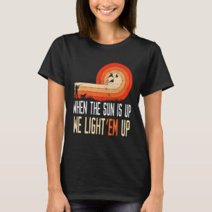 Camiseta Cuando la lechuza Retro de Caza de Perro Sun Duck