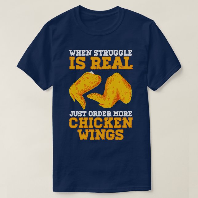 Camiseta Cuando la lucha es real, solo pide más ala de poll (Diseño del anverso)
