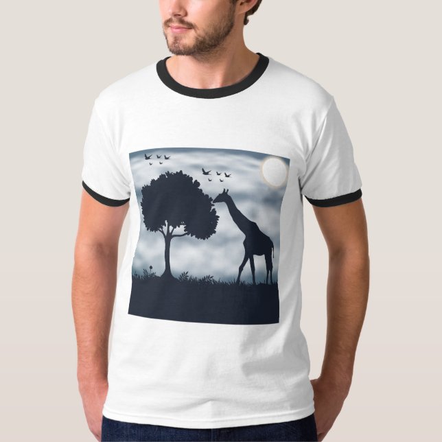 Camiseta Cuando la luna susurra a la jirafa (Anverso)
