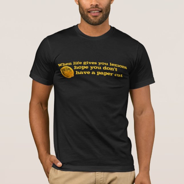 Camiseta Cuando la vida le da los limones, (Anverso)