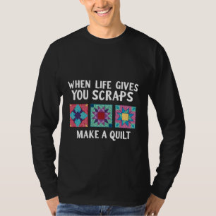 Camiseta Cuando la vida le da sobras hacer un tejido Knitte