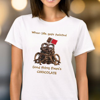 Camiseta Cuando la Vida se Complica Pretzels Cubiertos de C