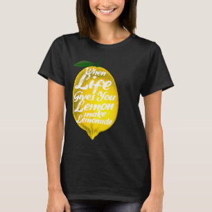 Camiseta Cuando la vida te da el Veganismo Limón Dieta Orgá