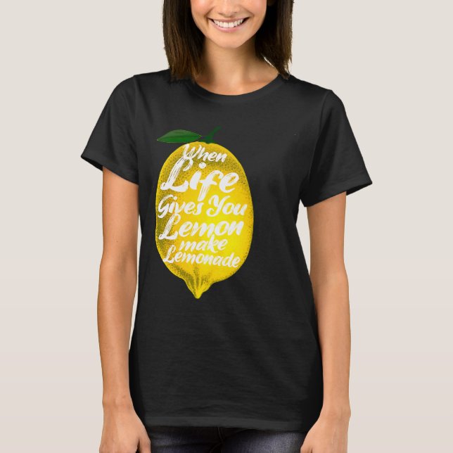 Camiseta Cuando la vida te da el Veganismo Limón Dieta Orgá (Anverso)