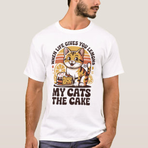 Camiseta Cuando la Vida te Da Limones Mi Gato se Come el Pa
