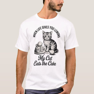 Camiseta Cuando la Vida te Da Limones Mi Gato se Come la Ta