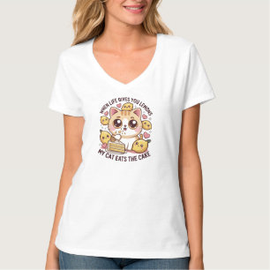 Camiseta Cuando la vida te da limones mi gato se come la ta