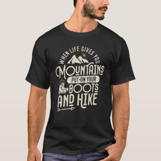 Camiseta Cuando la vida te da montañas, senderismo y motiva