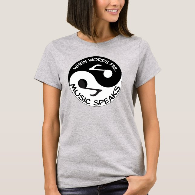 Camiseta Cuando las palabras fallan la música (Anverso)