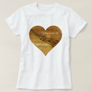 Camiseta Cuando las palabras fallan, la música habla el