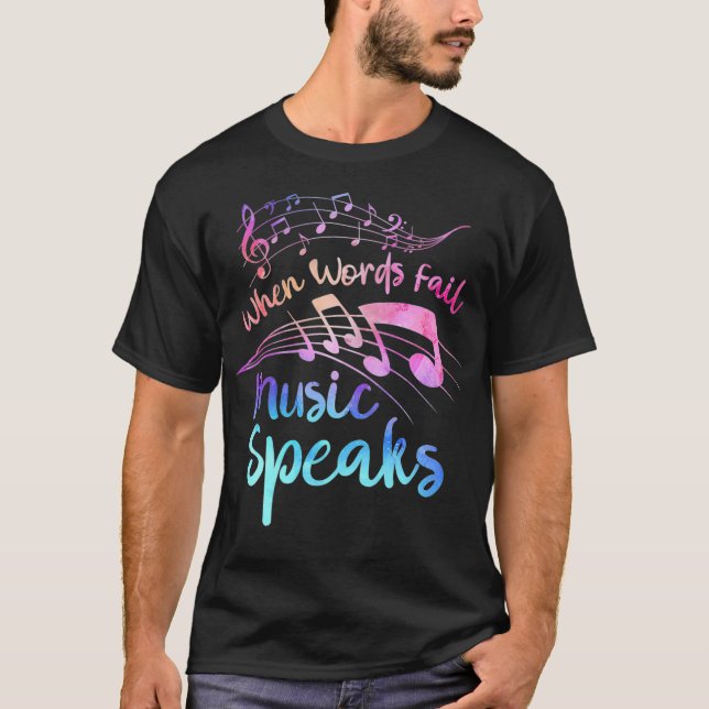 Camiseta CUANDO LAS PALABRAS FRACASAN LA MÚSICA HABLA Band  (Anverso)