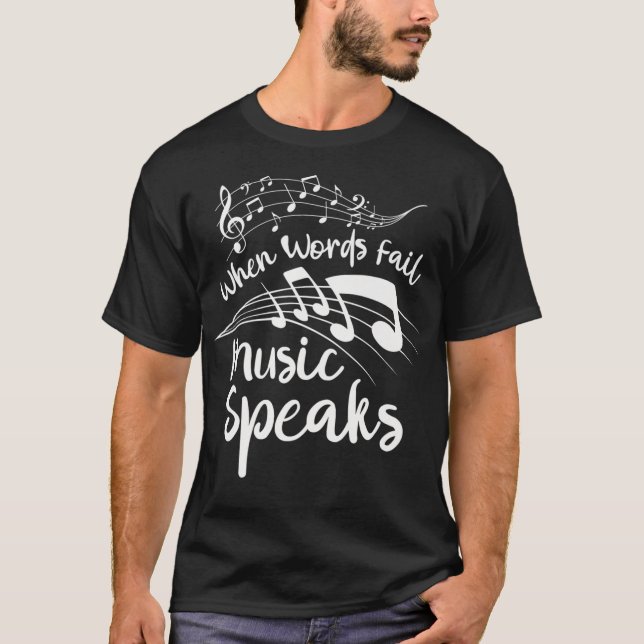 Camiseta CUANDO LAS PALABRAS FRACASAN LA MÚSICA HABLA Band  (Anverso)