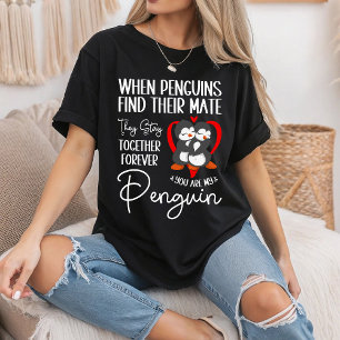 Camiseta Cuando los pingüinos encuentran a su pareja perman