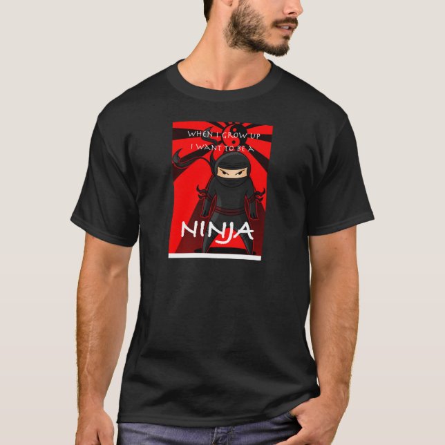 Camiseta Cuando me crezco quiera ser un Ninja (Anverso)