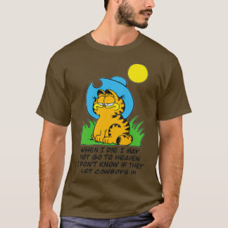 Camiseta Cuando muera, podría ser un vaquero de Garfield Ga