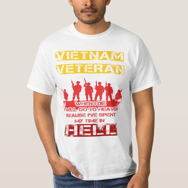 Camiseta Cuando muero, iré al cielo - veterano de Vietnam (Anverso)