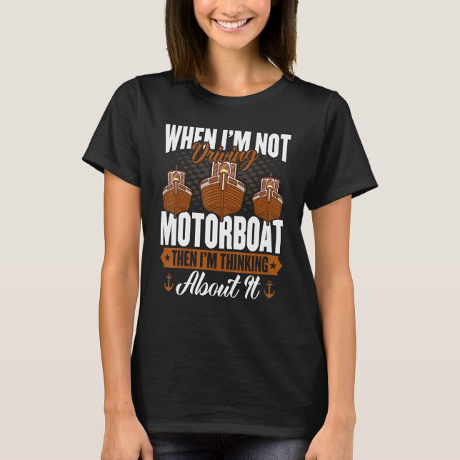 Camiseta Cuando no conduzco en moto barca Capta (Anverso)