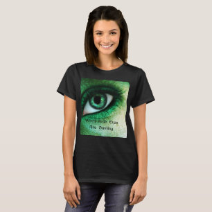 Camiseta cuando son irlandeses los ojos están sonriendo