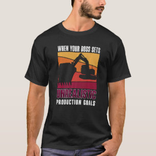 Camiseta Cuando su jefe establece el operador del sitio de