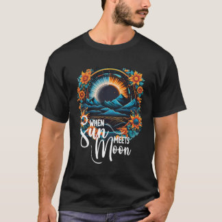 Camiseta Cuando Sun Se Encuentra Con La Luna, Eclipse Solar