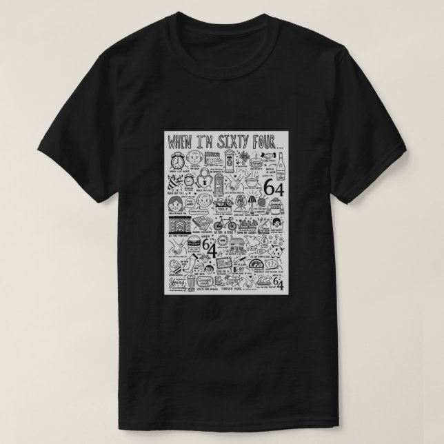 Camiseta Cuando tengo 64 años (Diseño del anverso)