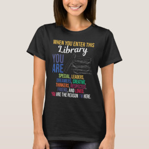 Camiseta Cuando Usted Entra Lector De Libros De Esta Biblio