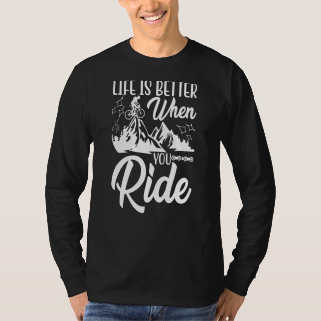 Camiseta Cuando vaya en bicicleta de montaña (Anverso)