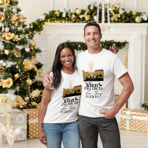 Camiseta Cuando vieron la estrella se alegraron de la Nativ