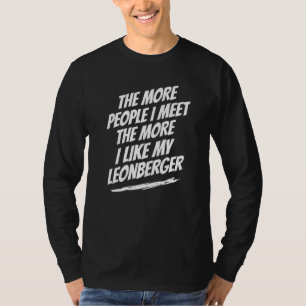 Camiseta Cuanta Más Gente Conozco Leonberger Amante Perro D