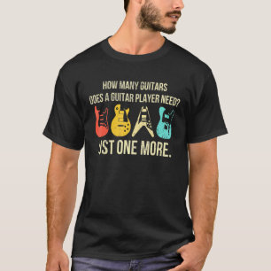 Camiseta Cuántas guitarras para hombres guitarristas música