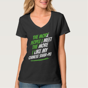 Camiseta Cuantas Más Personas Conozco Perro Divertido Shar-