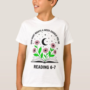 Camiseta Cuántas Noches a la Semana Deberías Leer 6-7 B