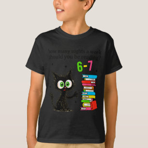 Camiseta Cuántas Noches a la Semana Deberías Leer 6–7 T