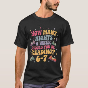 Camiseta Cuántas Noches Leyendo 67 Meme Seis Siete Profesor