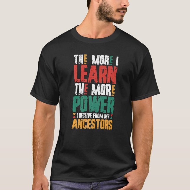 Camiseta Cuanto Más Aprenda Más Poder Recibo De Mi (Anverso)