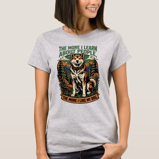 Camiseta Cuanto más me gusta mi perro (Anverso)