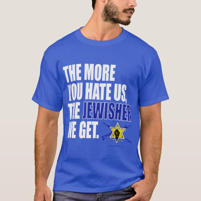 Camiseta "Cuanto más nos odias, más JUDÍO tendremos" (Anverso)
