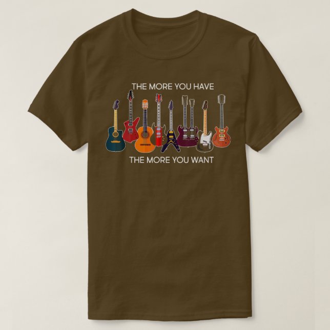 Camiseta Cuanto Más Tienes Más Quieres, Gui Guitarista (Diseño del anverso)