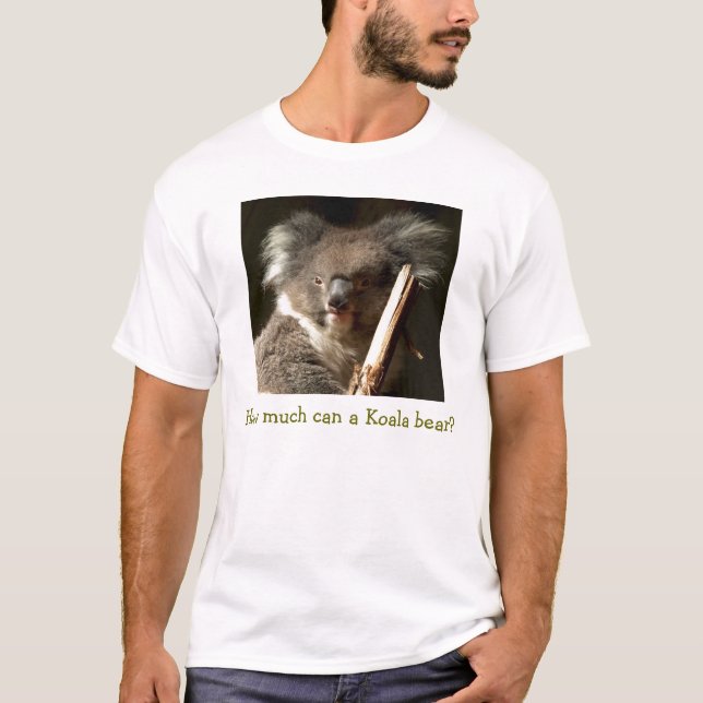 Camiseta ¿Cuánto puede un oso de koala? (Anverso)