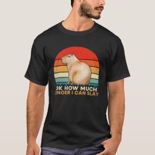 Camiseta Cuánto Tiempo Más Puedo Capybara Meme Sarcástico