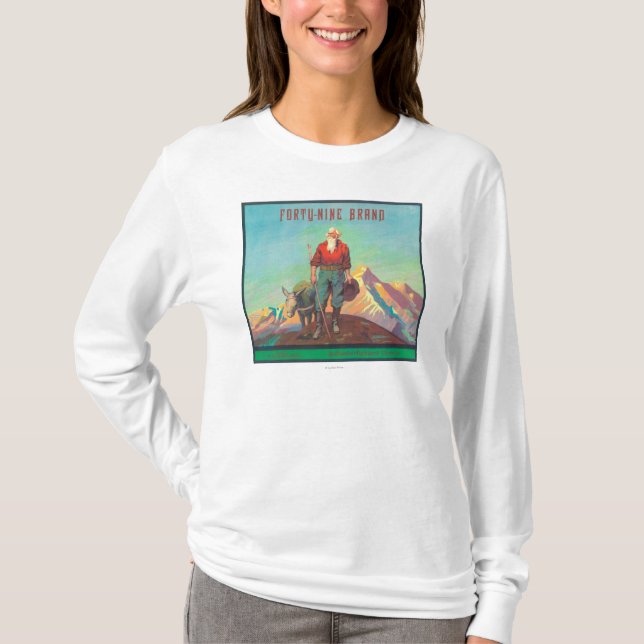 Camiseta Cuarenta y nueve naranjas LabelRedlands, CA (Anverso)